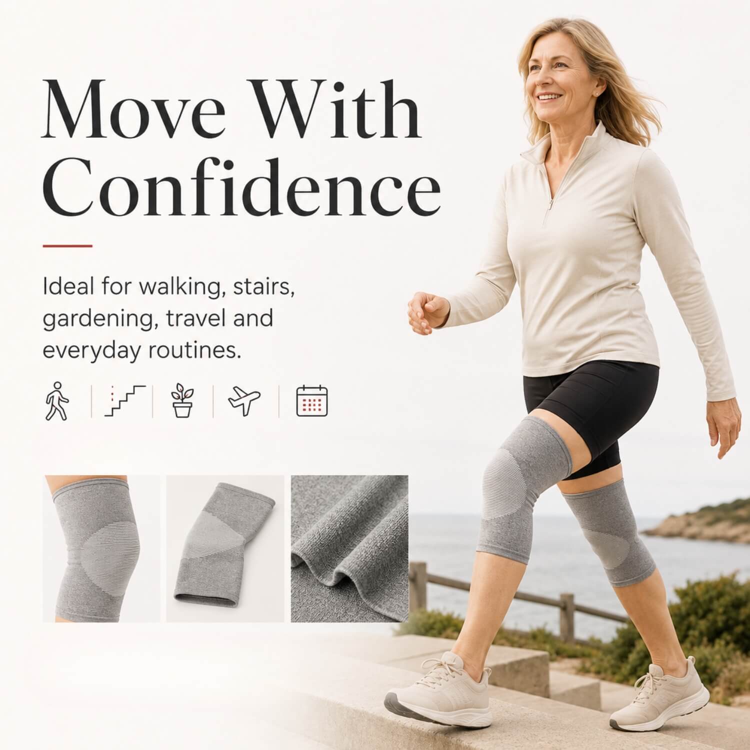 Unilva Premium Bamboo Knee Compression Sleeves