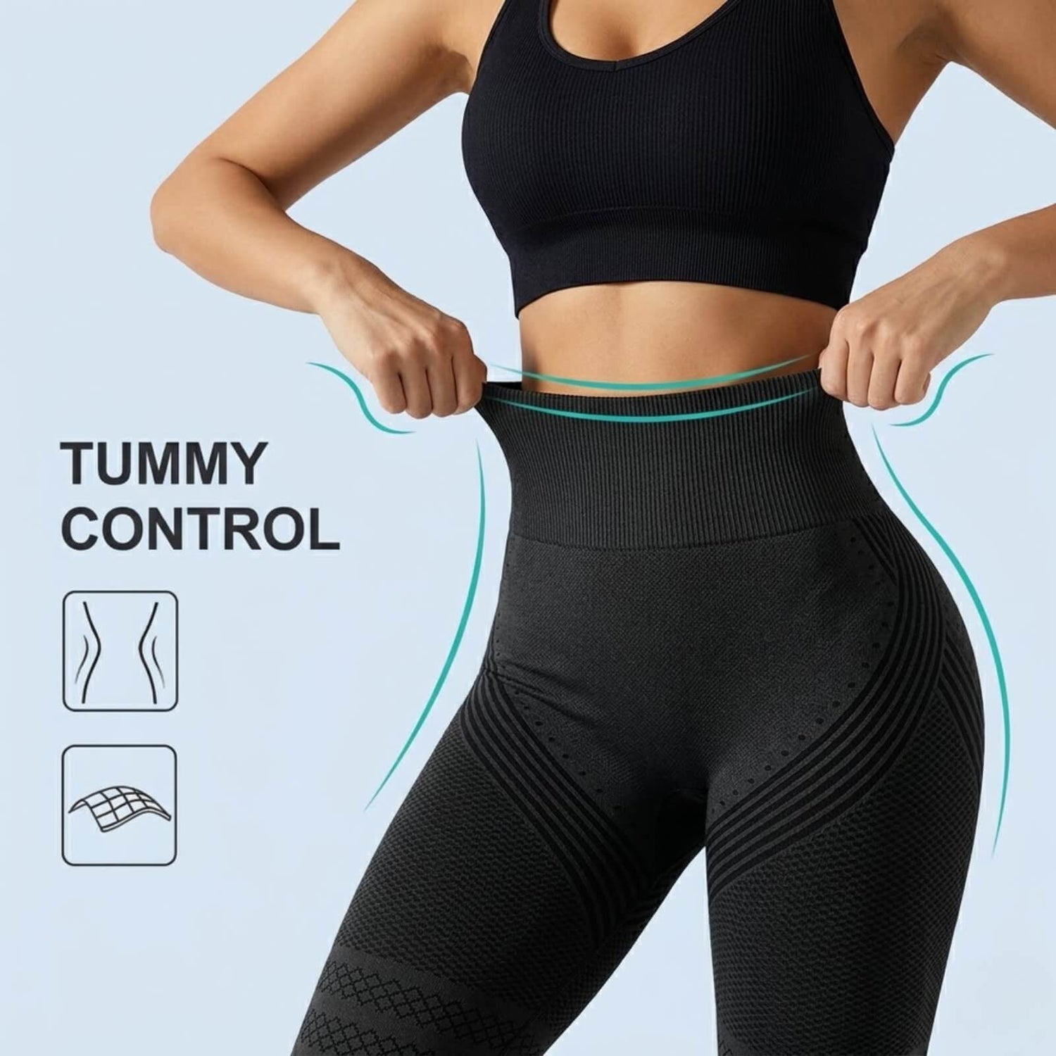 Women’s High-Waist 3D Seamless Compression Leggings