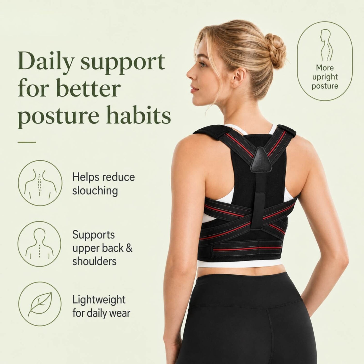 Adjustable Upper Back and Shoulder Support Brace