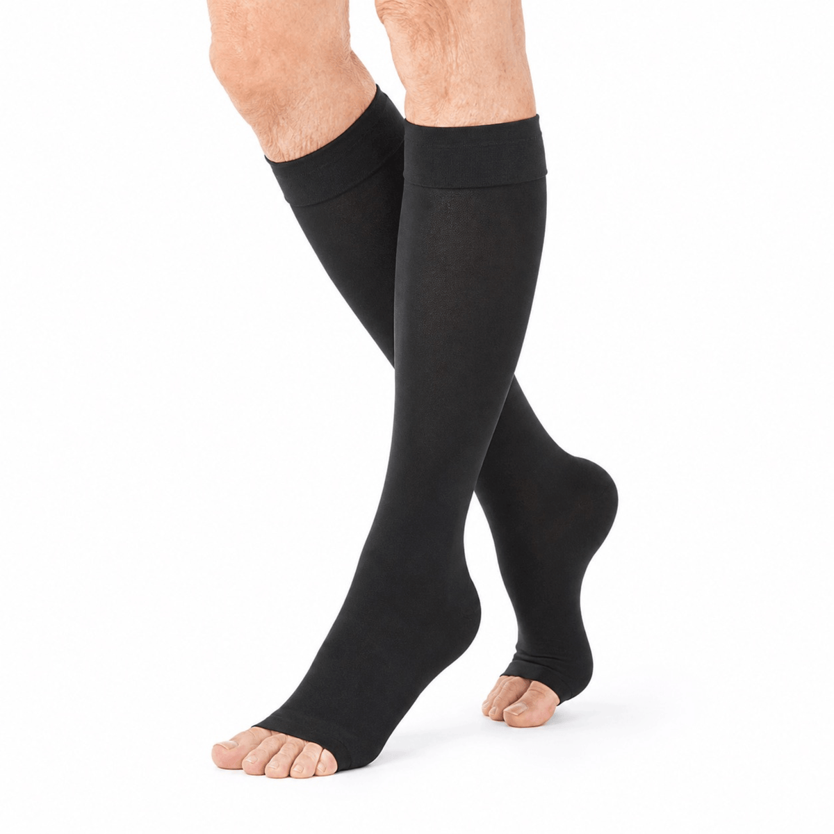 Unilva 20-30 mmHg Open-Toe Knee-High Compression Socks