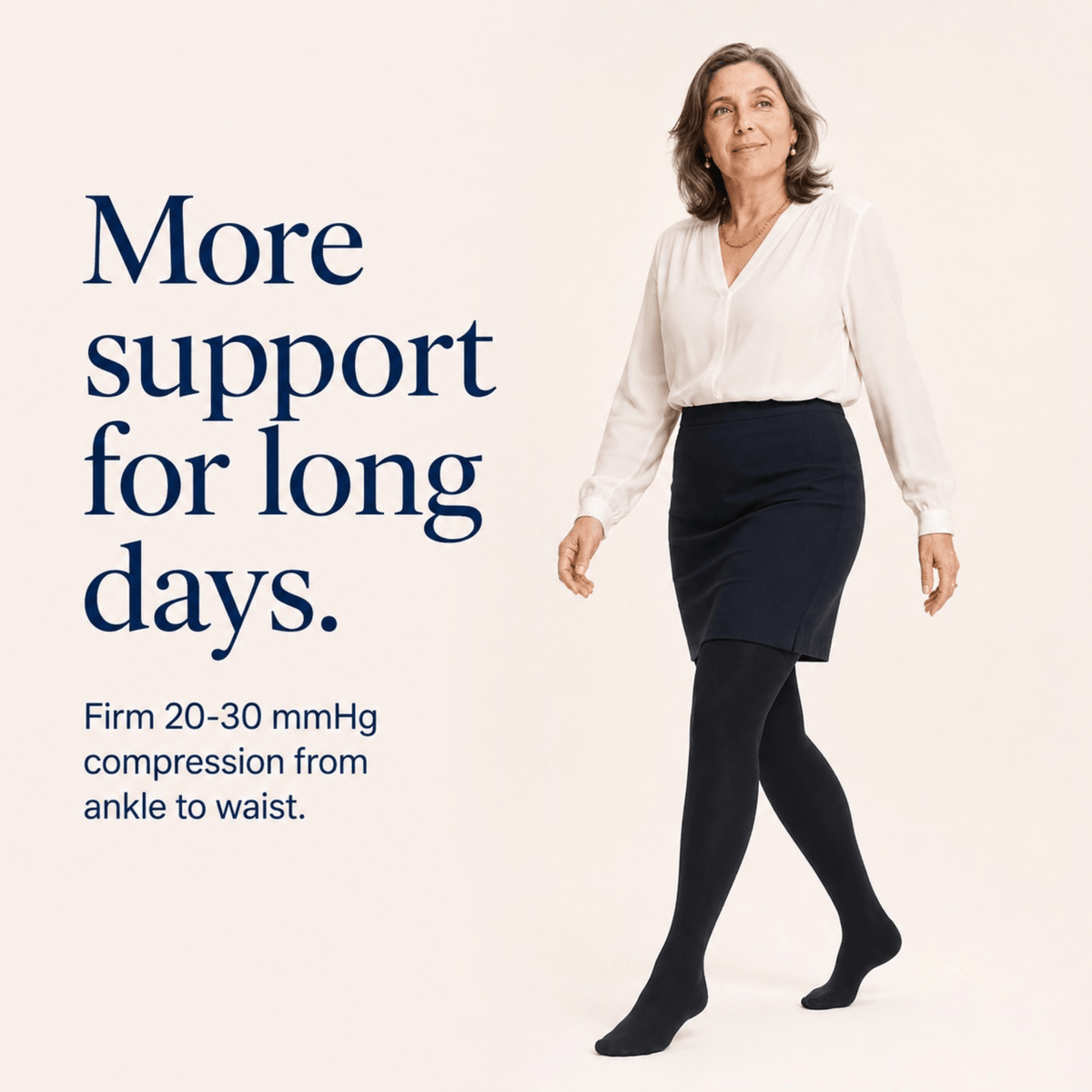 Unilva 20-30 mmHg Waist-High Compression Stockings for Women