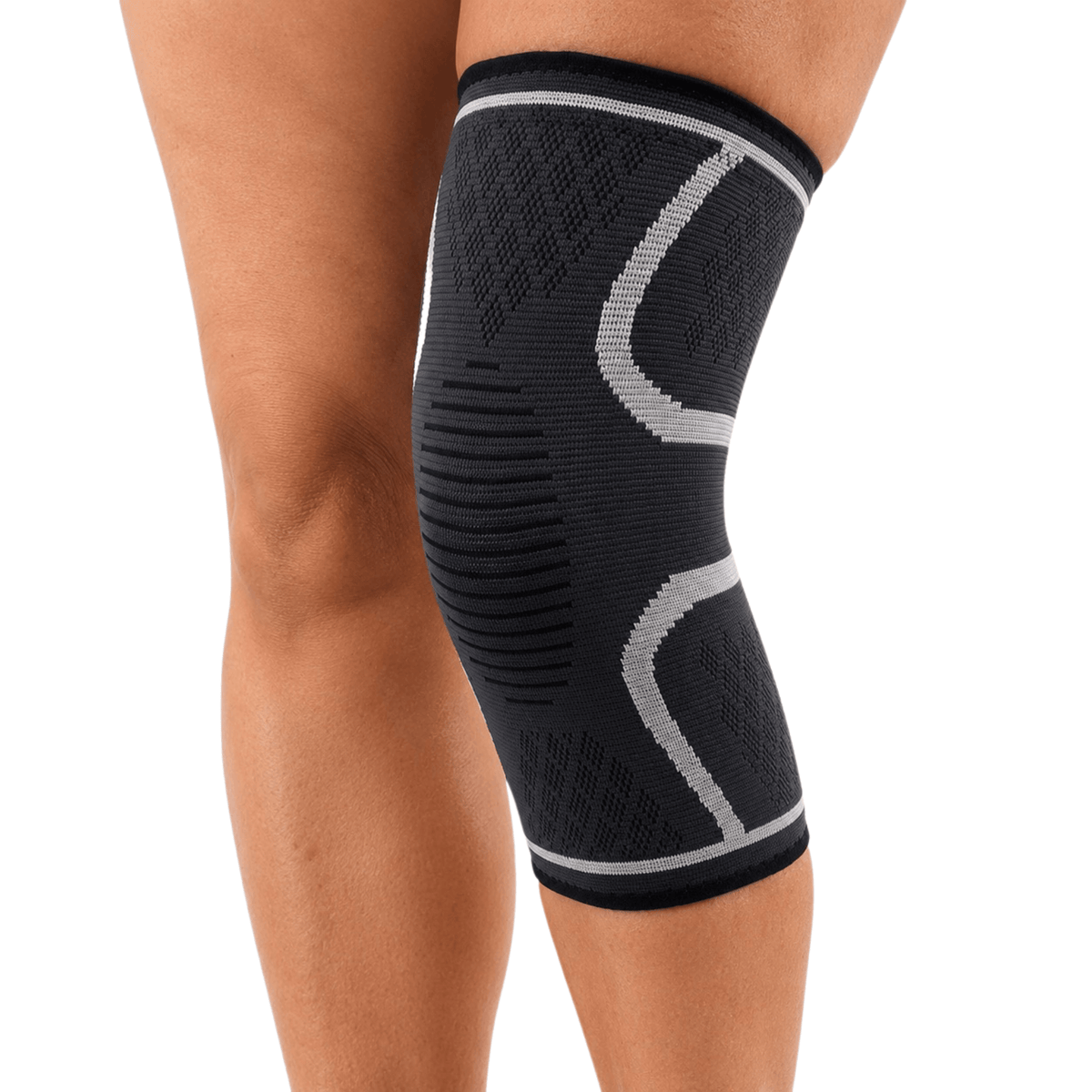 Unilva 3D Knit Compression Knee Support Sleeve with Anti-Slip Silicone Grip