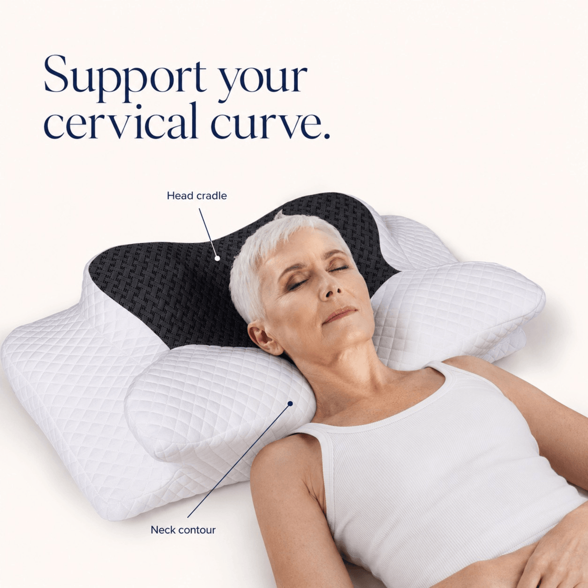 Unilva Butterfly Cervical Memory Foam Pillow