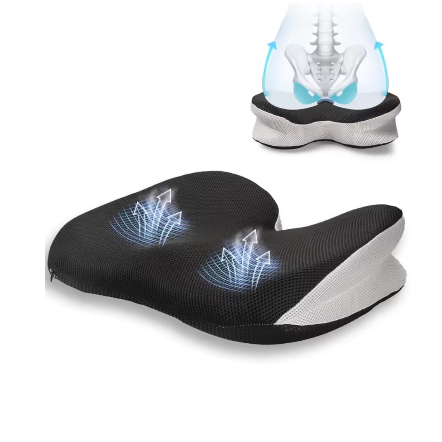 Contour Memory Foam Seat Cushion for Office & Car