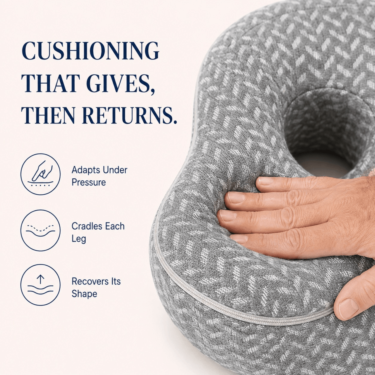 Unilva Contoured Memory Foam Knee Pillow