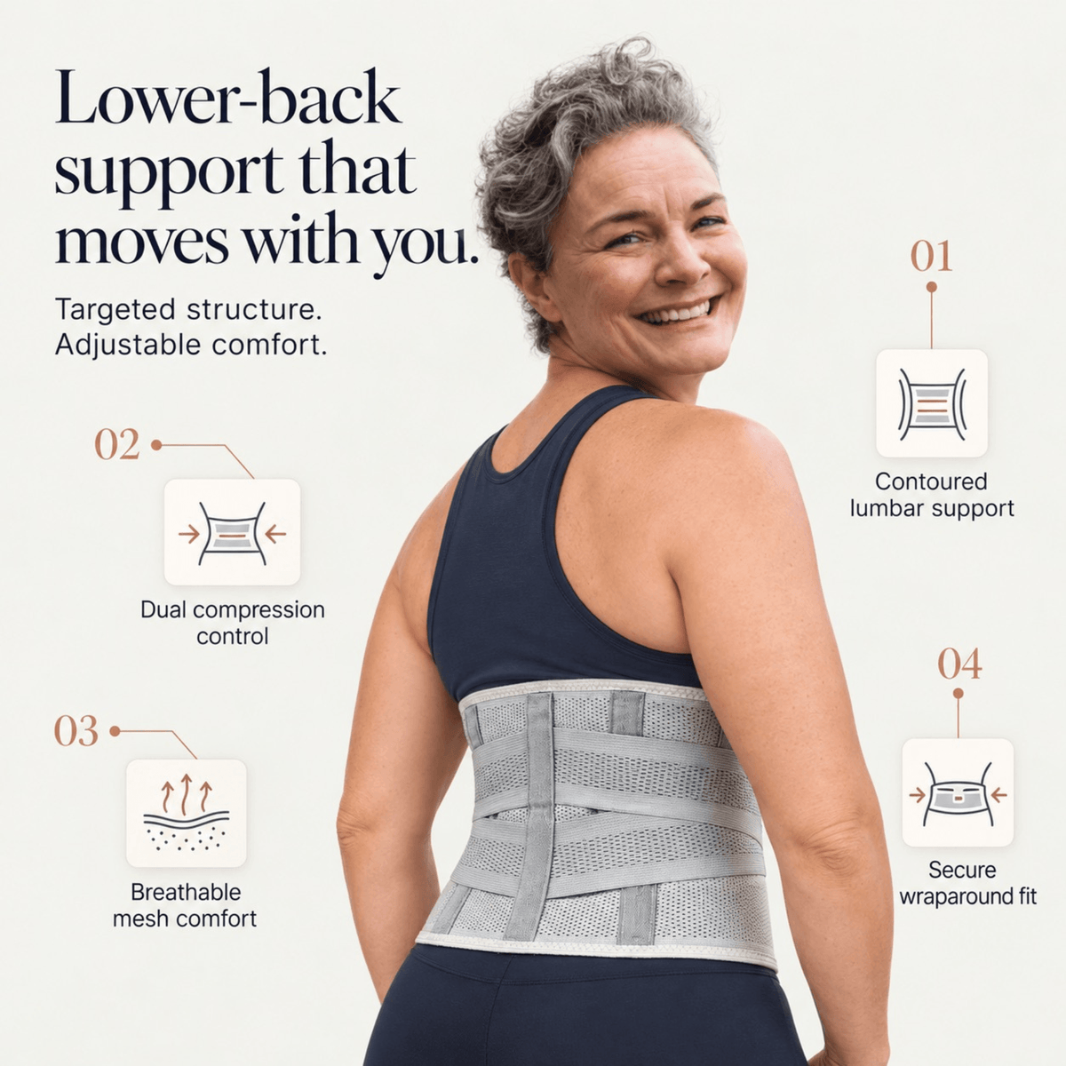 Unilva Dual-Compression Lumbar Back Brace