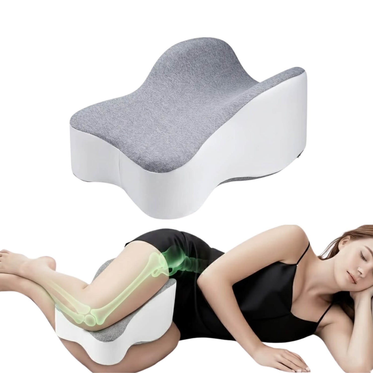 Ergonomic Knee Pillow for Side Sleepers — Align Hips & Back, Stay Comfortable All Night