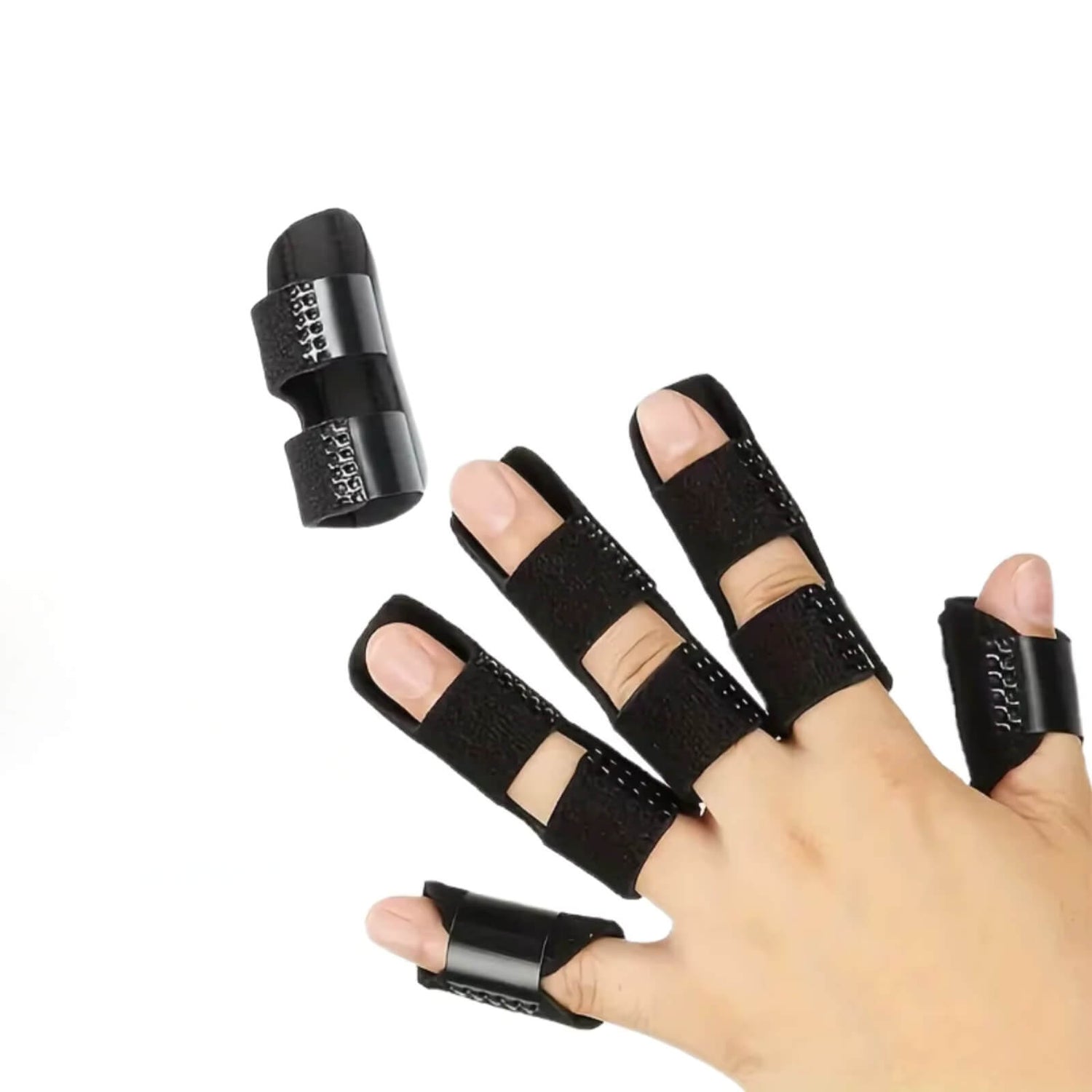 Finger Support Set — 5-Piece Adjustable Splints & Stabilizers for All Fingers