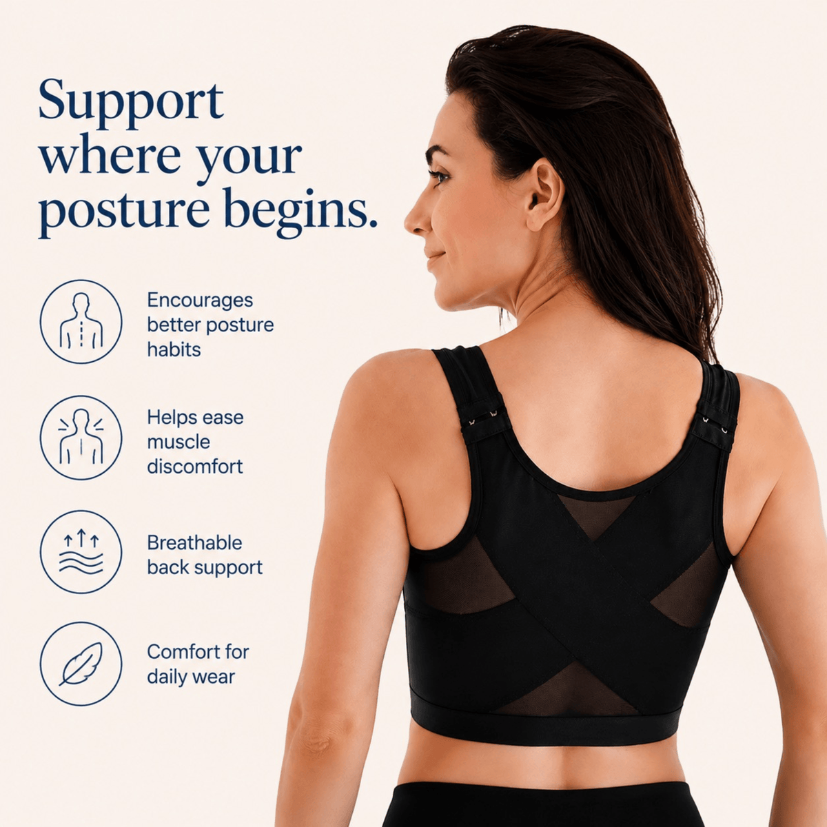 Unilva Front-Closure Posture Support & Shaping Bra