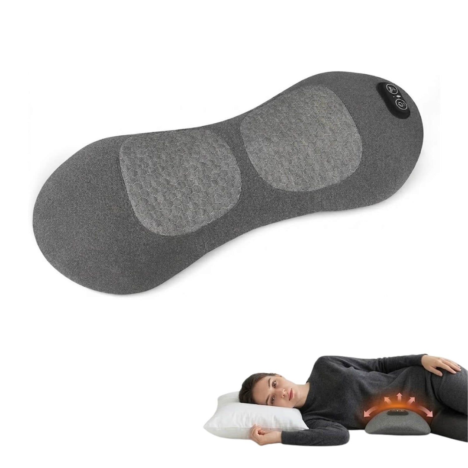 3-in-1 Heated Back Massager with Lumbar Support & Stretch