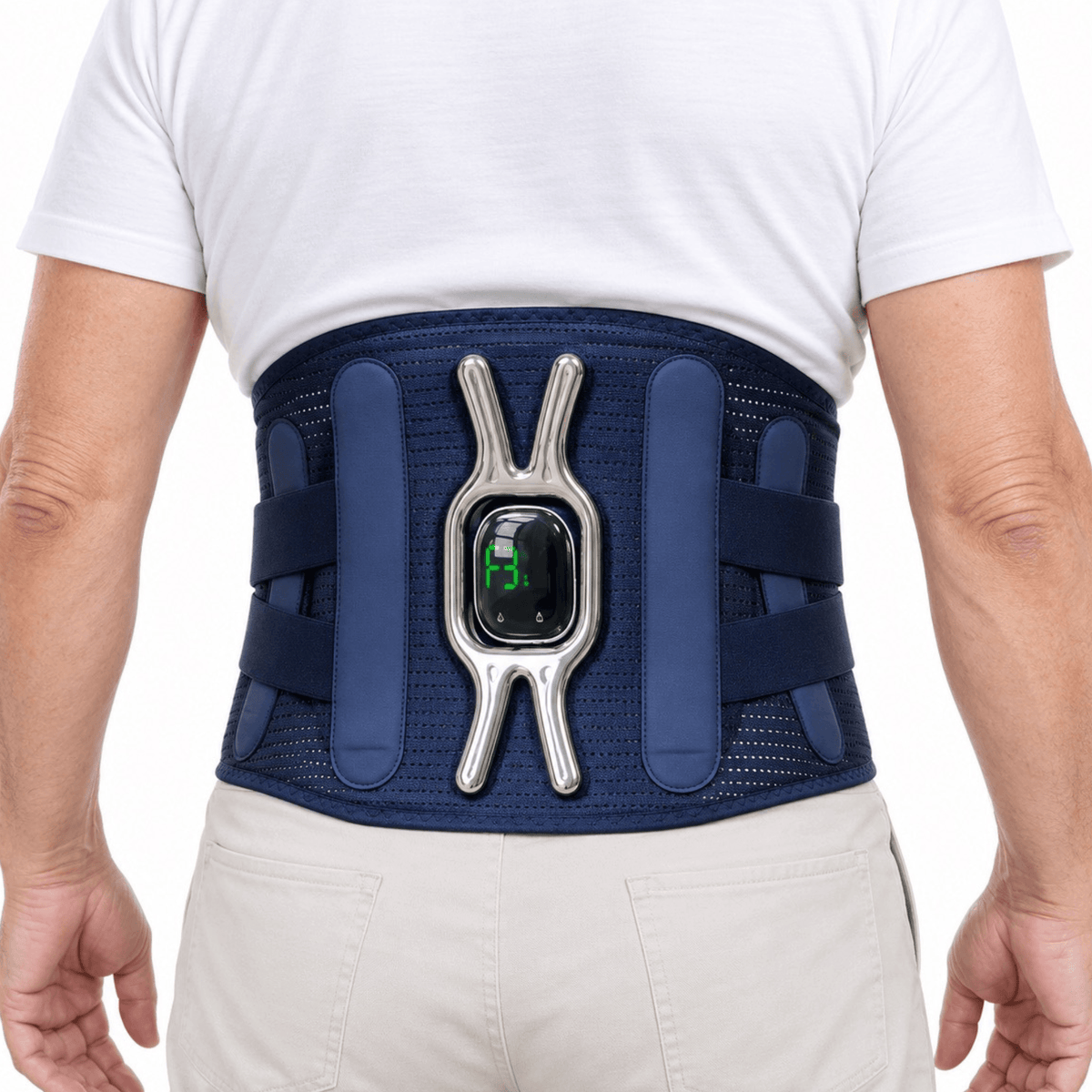 Unilva Heated Lumbar Support Brace with Dual-Motor Massage