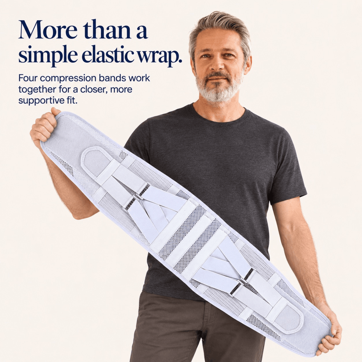 Unilva Lumbar Support Back Brace with 5 Removable Stays