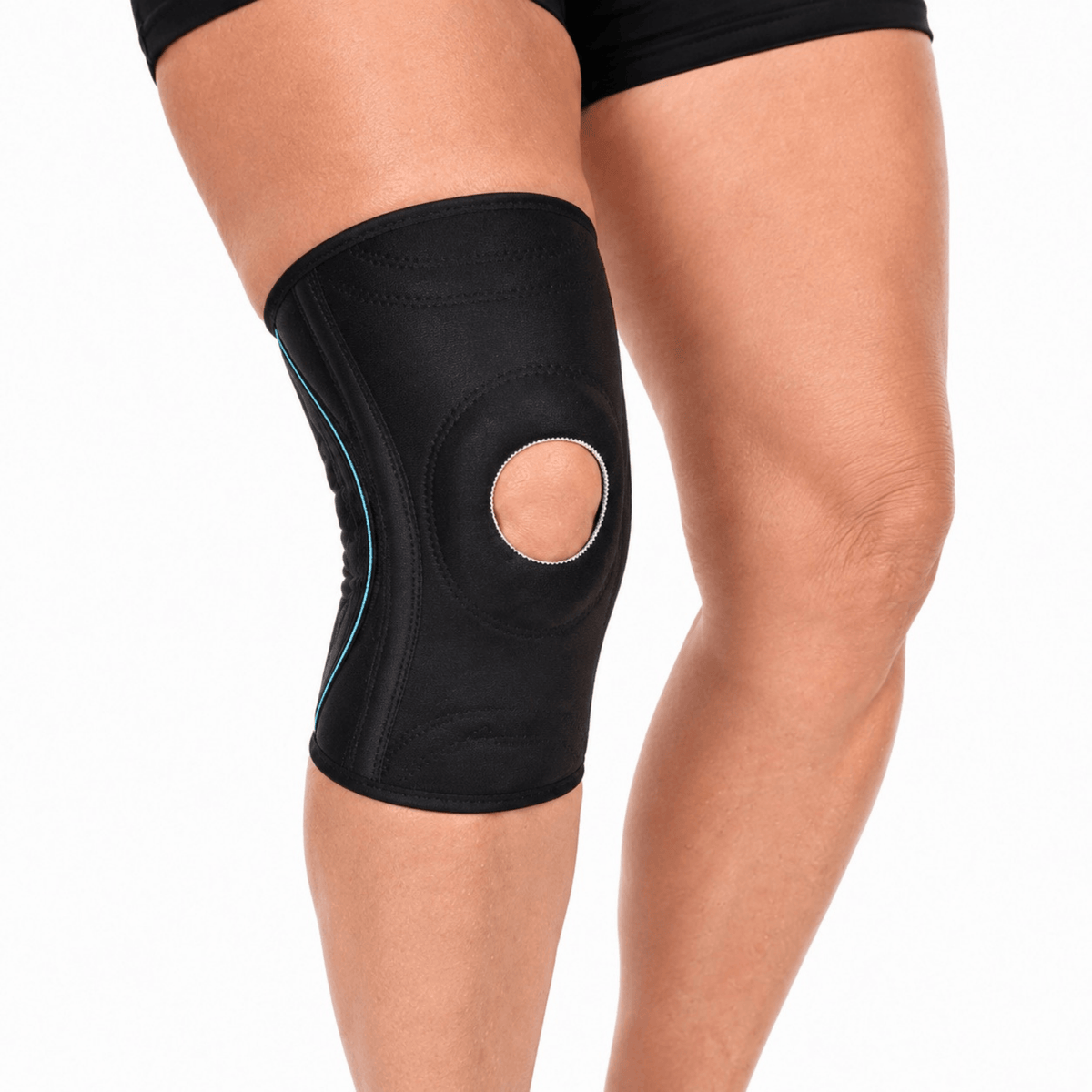 Unilva Open-Patella Compression Knee Brace with Side Stabilizers