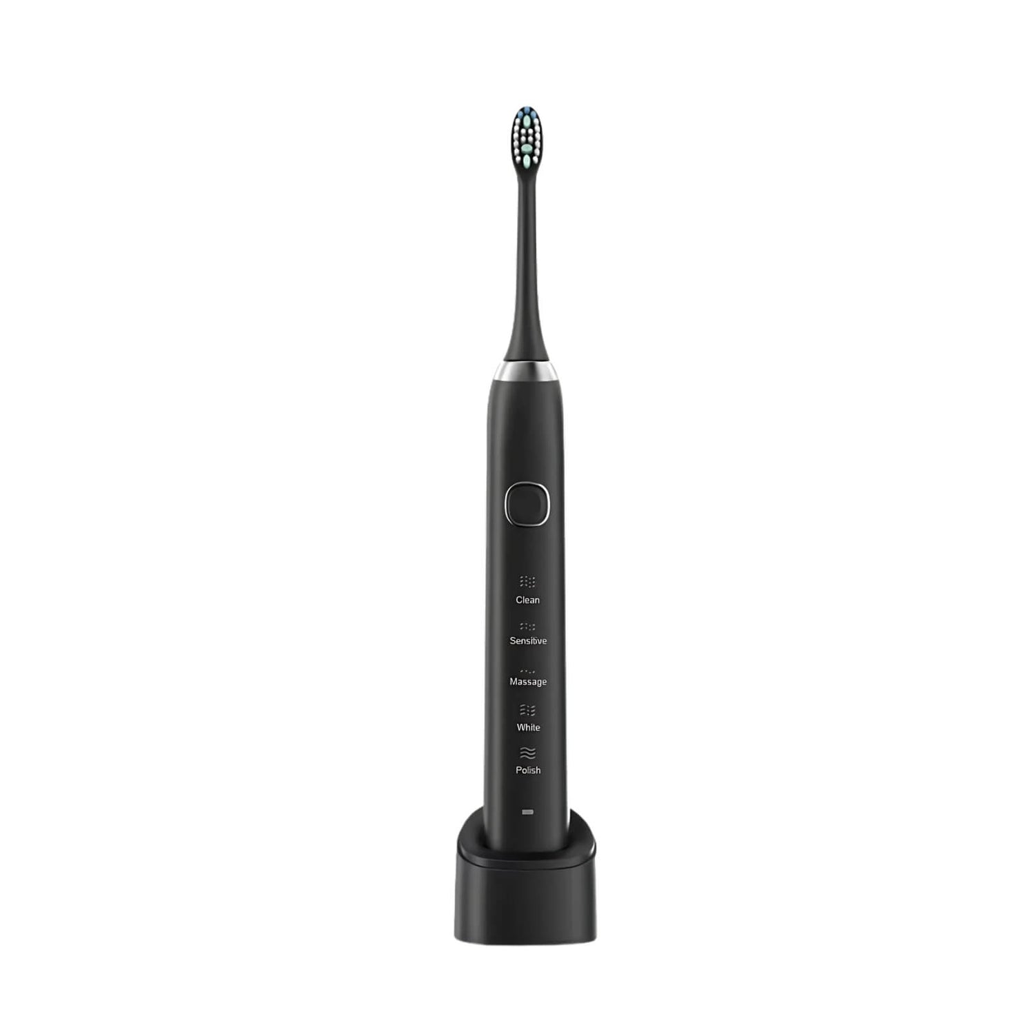 Rechargeable Sonic Toothbrush with 5 Cleaning Modes, Travel Case and Charging Base